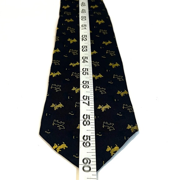 ITALIAN VINTAGE SILK MATISSE TERRIER TIE - Picture 7 of 7